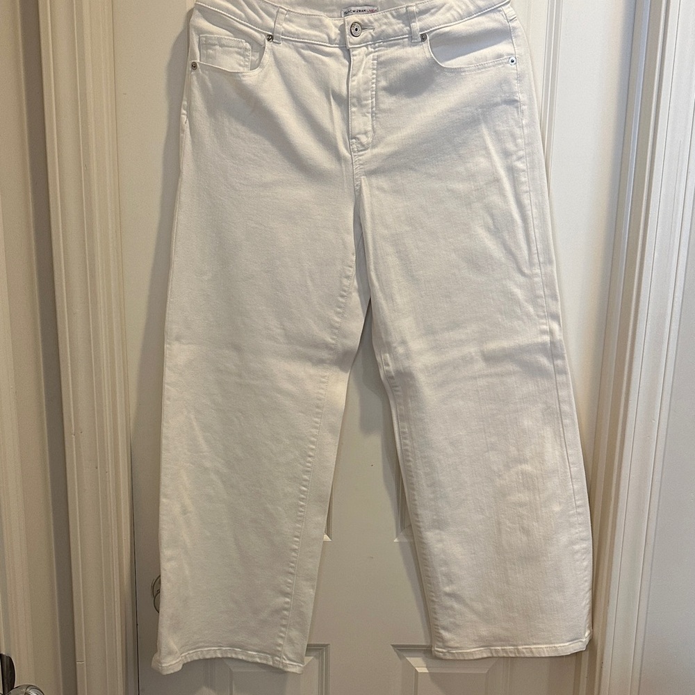 Isaac Mizrahi Women's Cropped White Jeans